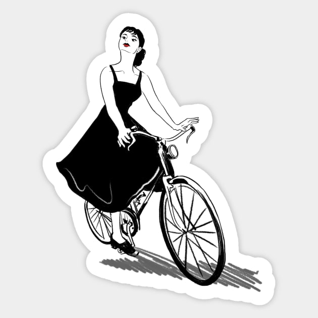 Audrey Hepburn Sticker by Vivian Loh 